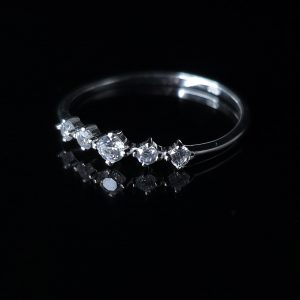 Anillo cinco circonitas Plata 925