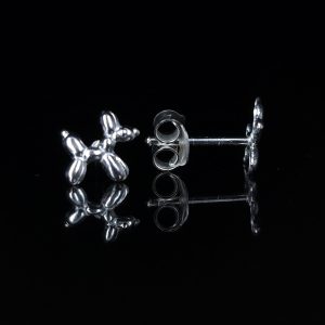 Pendientes perro globo Plata 925