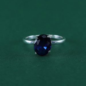Sortija azul brillante
