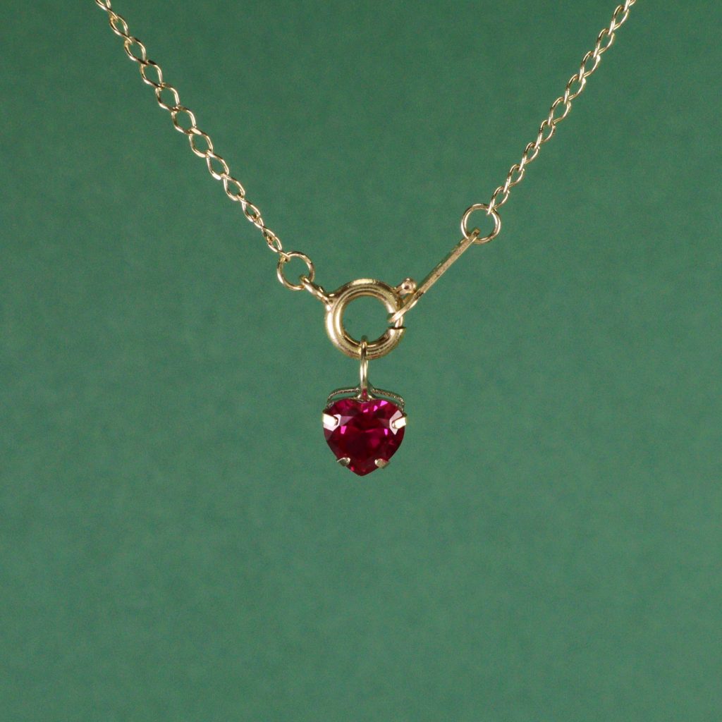 Colgante Corazón Rubí