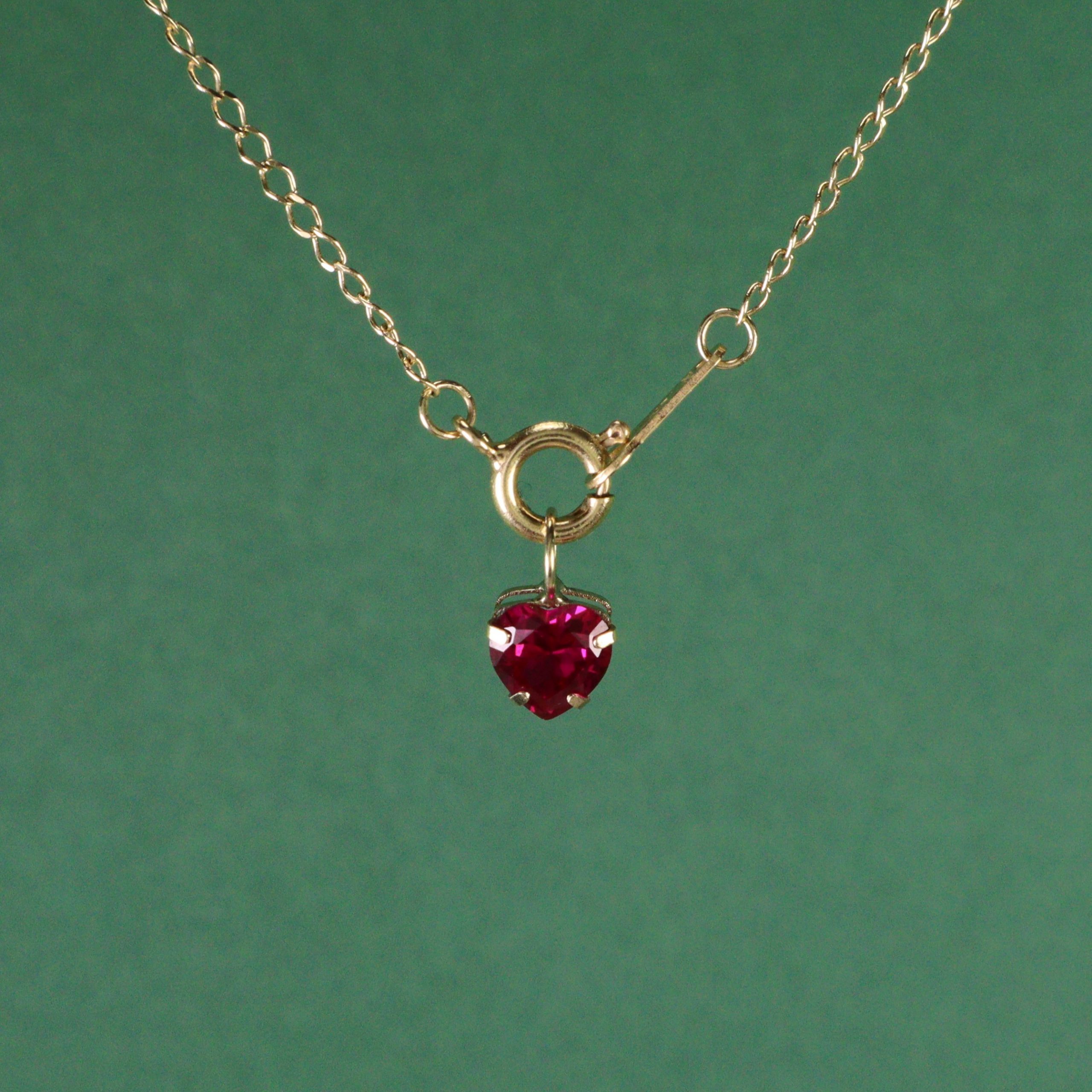 Colgante Corazón Rubí