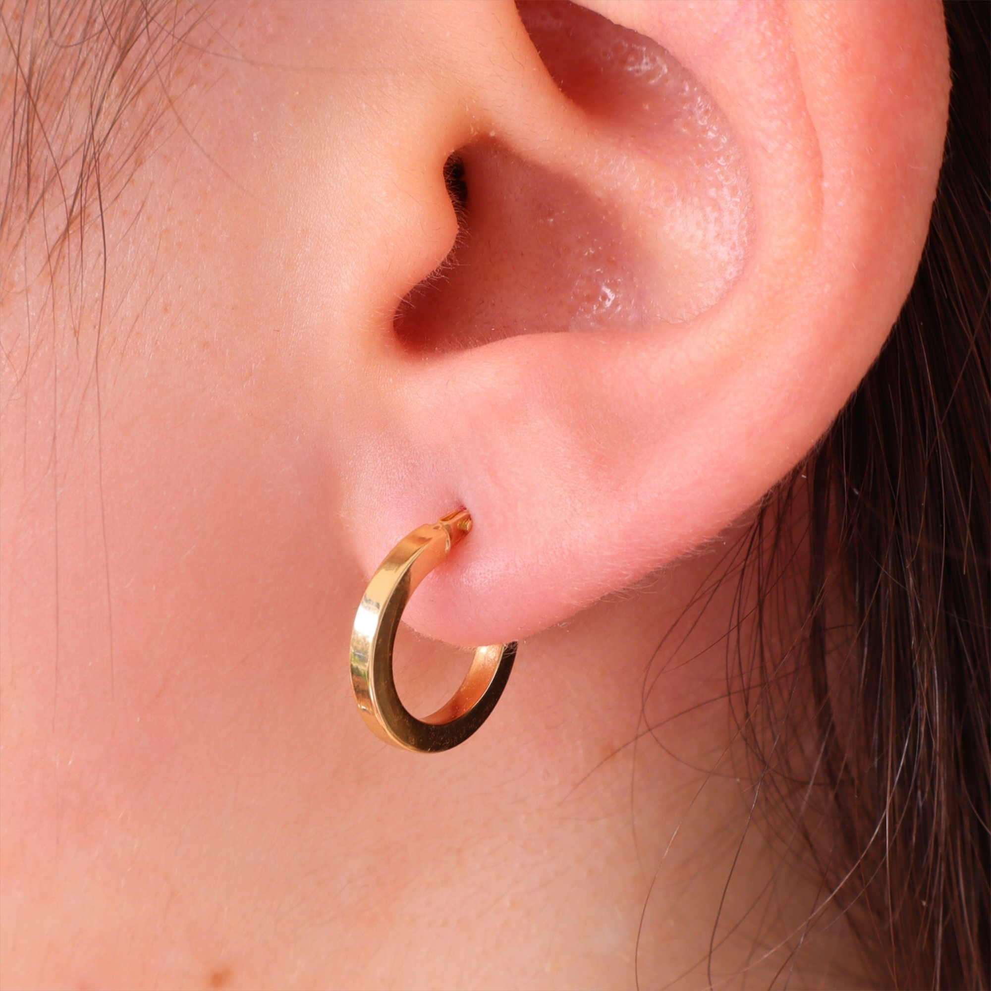 Aros Argolla Minimal 18K - Imagen 3